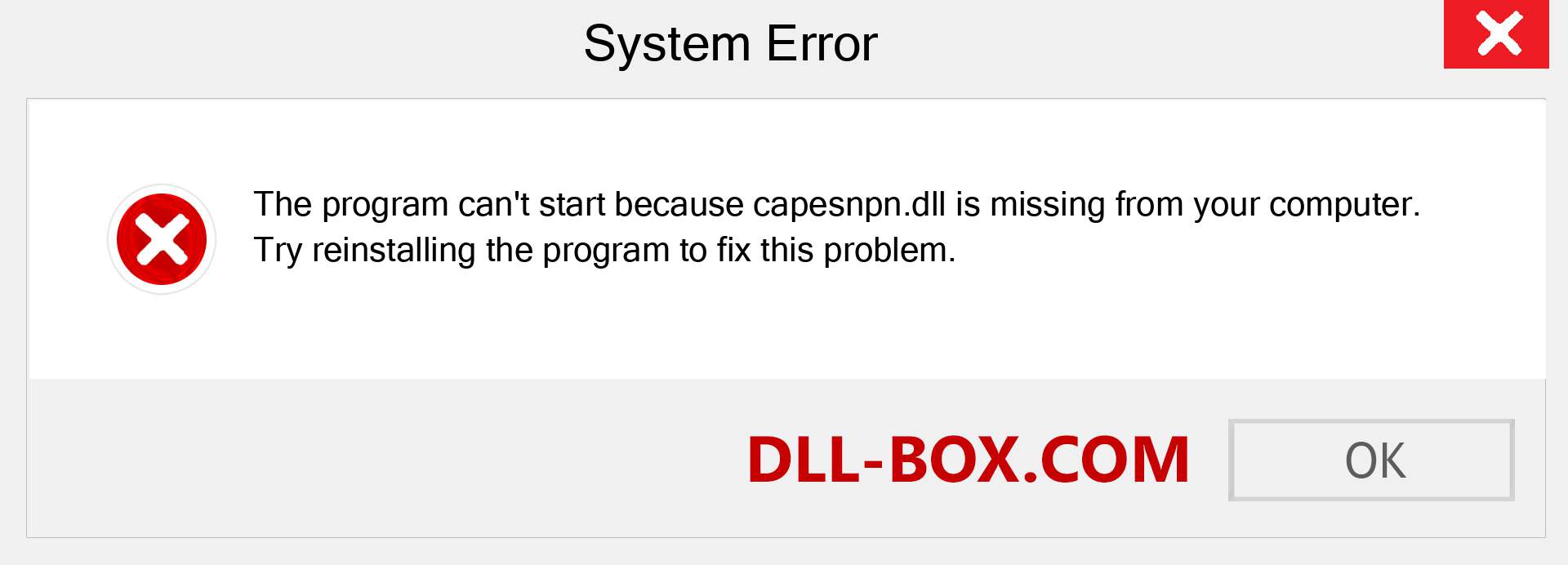  capesnpn.dll file is missing?. Download for Windows 7, 8, 10 - Fix  capesnpn dll Missing Error on Windows, photos, images